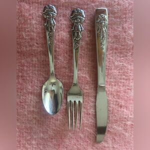 Strawberry shortcake Silver Cutlery Set for younger children